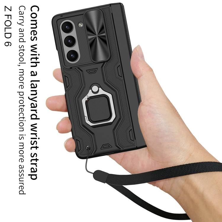 For Samsung Galaxy Z Fold6 GKK Integrated Folding Alloy Shell PC Phone Case with Pen Box, Not Included Pen