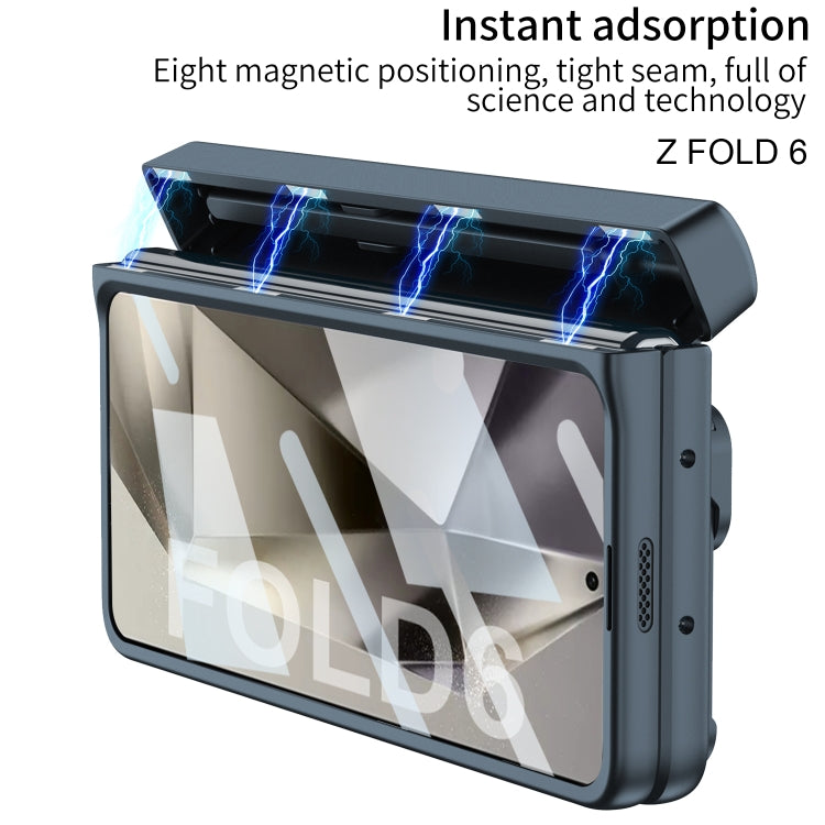 For Samsung Galaxy Z Fold6 GKK Integrated Folding Alloy Shell PC Phone Case with Pen Box, Not Included Pen