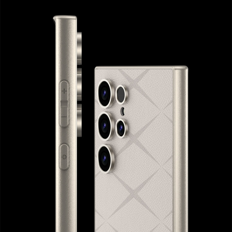 For Samsung Galaxy S23 Ultra 5G GKK Asterism Metal Paint Skin Feel Leather Full Coverage Phone Case, Not Included Pen