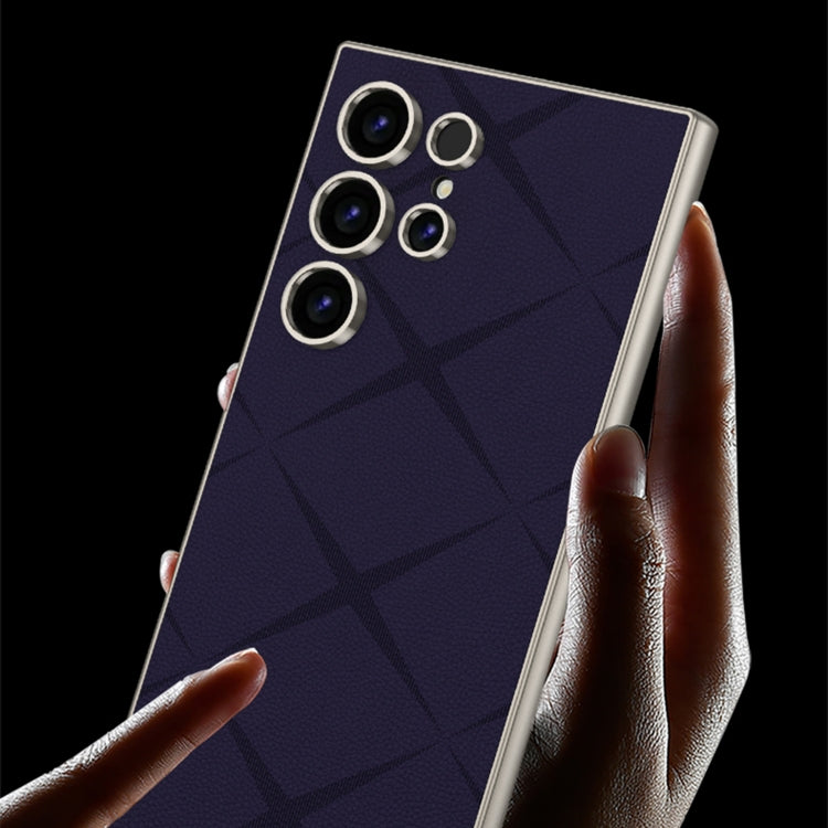For Samsung Galaxy S23 Ultra 5G GKK Asterism Metal Paint Skin Feel Leather Full Coverage Phone Case, Not Included Pen