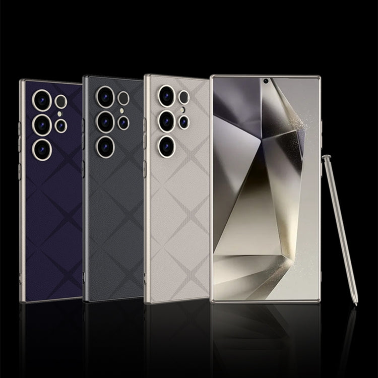 For Samsung Galaxy S23 Ultra 5G GKK Asterism Metal Paint Skin Feel Leather Full Coverage Phone Case, Not Included Pen