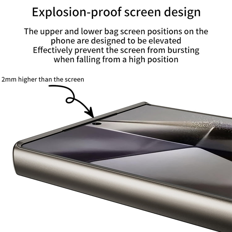 For Samsung Galaxy S23 Ultra 5G GKK Metal Paint Skin Feel Leather Full Coverage Phone Case