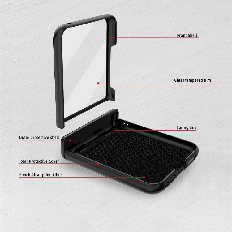 For Motorola Razr 50 Ultra Integrated Fold Hinge Grid Texture Phone Case