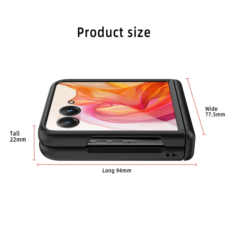 For Motorola Razr 50 Ultra Integrated Fold Hinge Grid Texture Phone Case