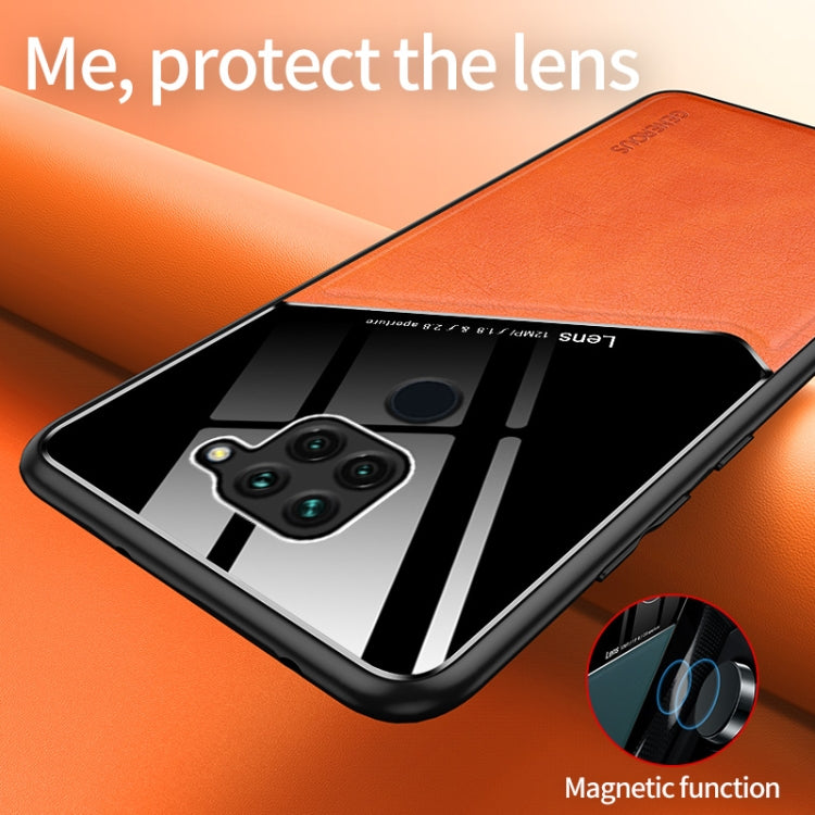 For Xiaomi Redmi 10X 4G All-inclusive Leather + Organic Glass Phone Case with Metal Iron Sheet