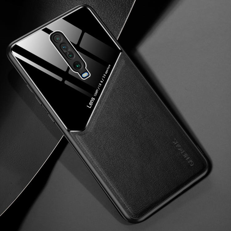 For Xiaomi Redmi K30 All-inclusive Leather + Organic Glass Phone Case with Metal Iron Sheet
