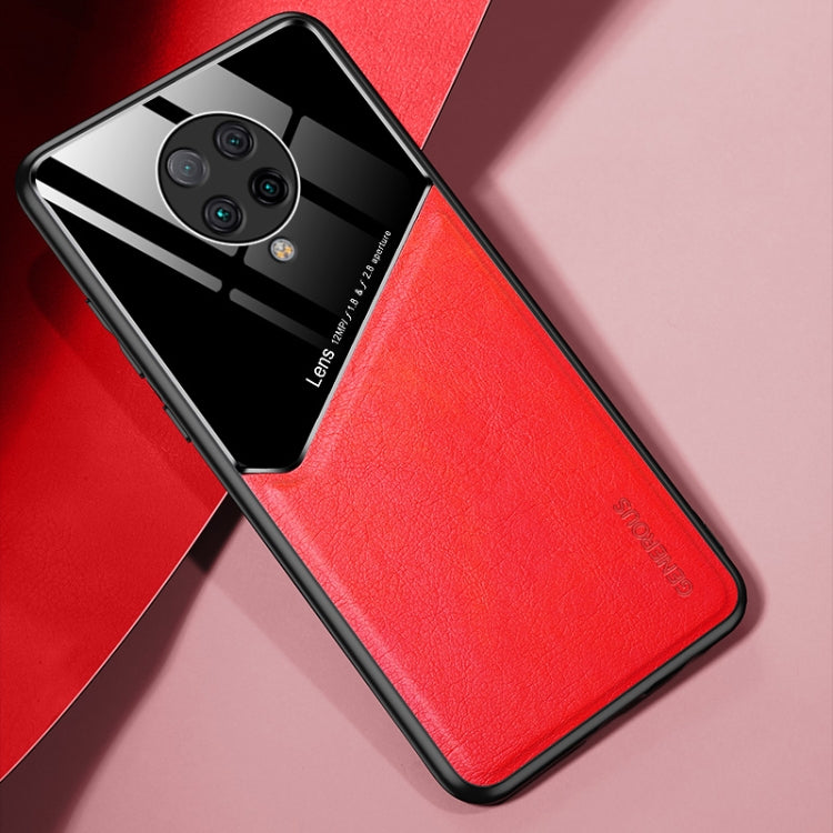 For Xiaomi Redmi K30 Pro All-inclusive Leather + Organic Glass Phone Case with Metal Iron Sheet