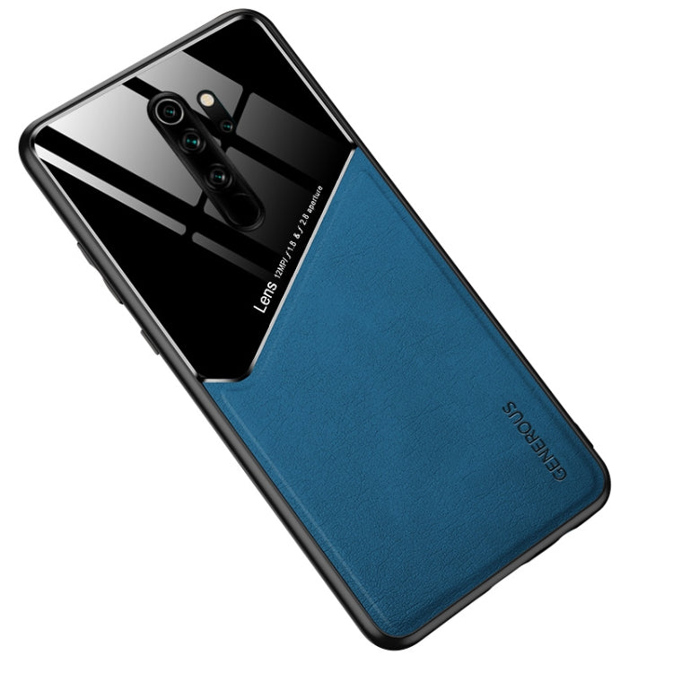 For Xiaomi Redmi Note 8 Pro All-inclusive Leather + Organic Glass Phone Case with Metal Iron Sheet