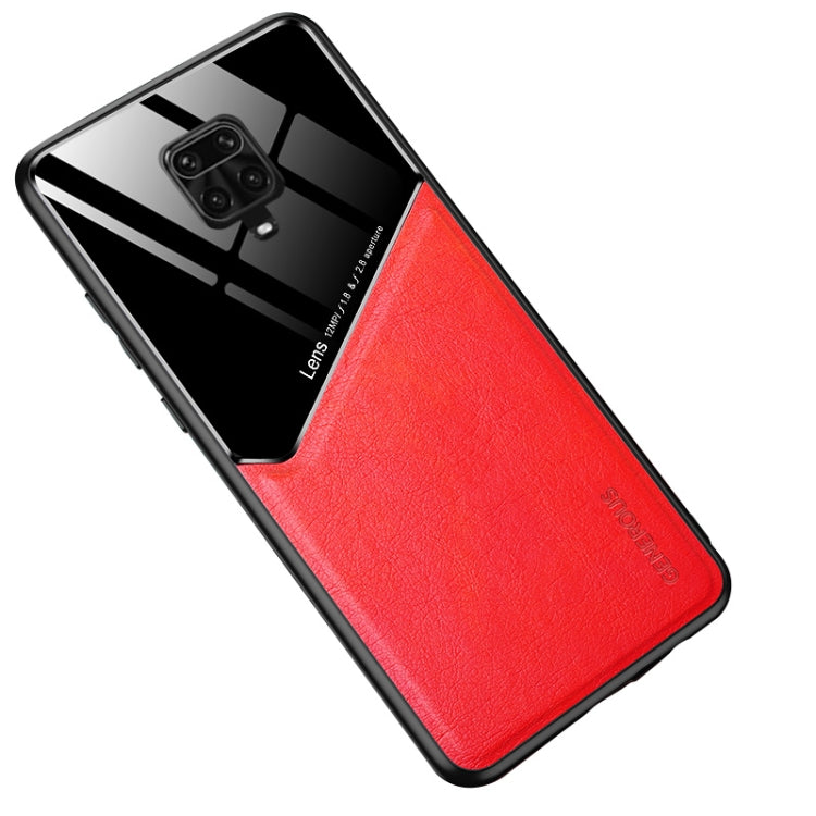 For Xiaomi Redmi Note 9s All-inclusive Leather + Organic Glass Phone Case with Metal Iron Sheet