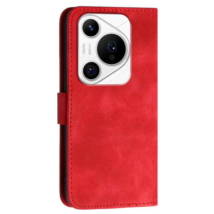 For Huawei Pura 70 Pro / Pura 70 Pro+ Grid Butterfly Embossed Pattern Leather Phone Case with Lanyard