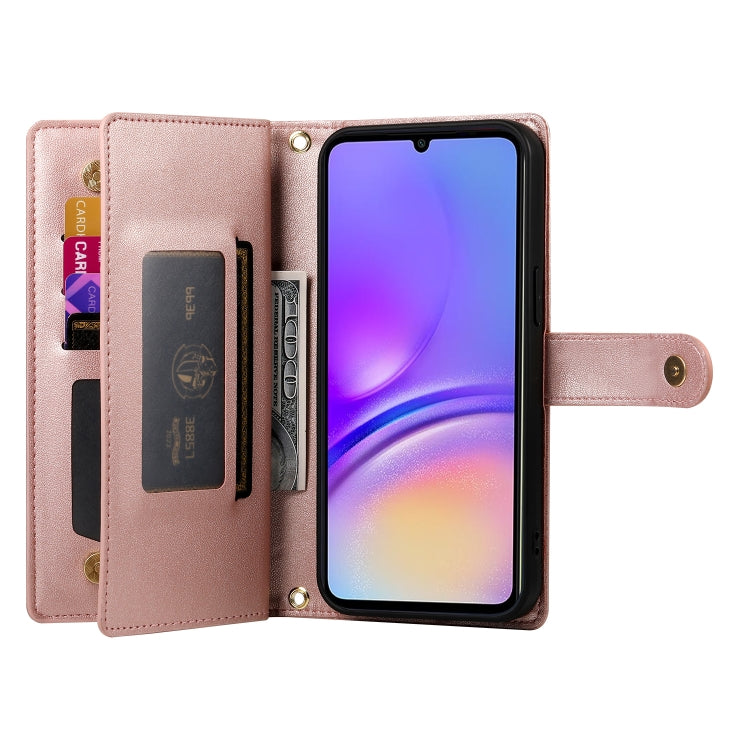 For Samsung Galaxy A05 Nine Card-slot Zipper Wallet Bag Leather Phone Case