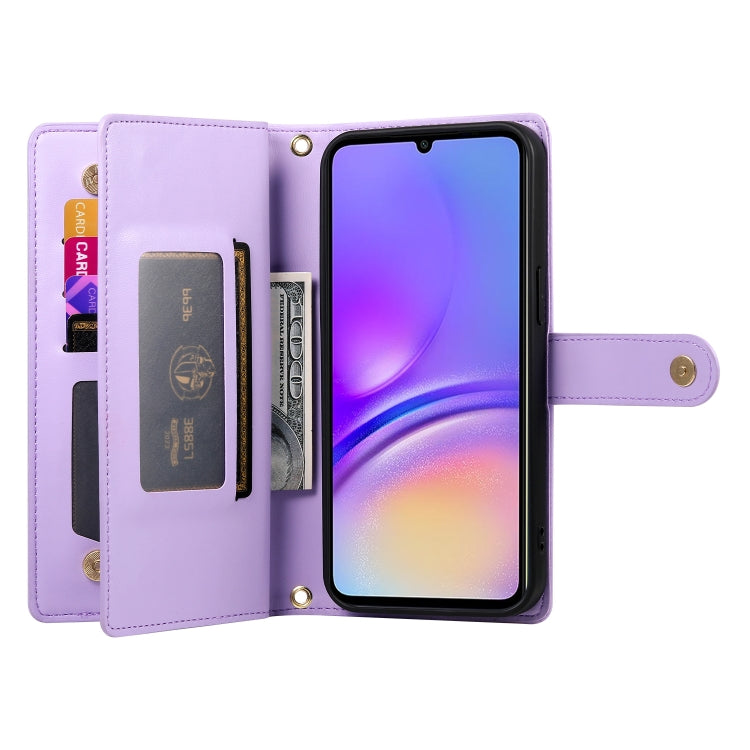 For Samsung Galaxy A05 Nine Card-slot Zipper Wallet Bag Leather Phone Case