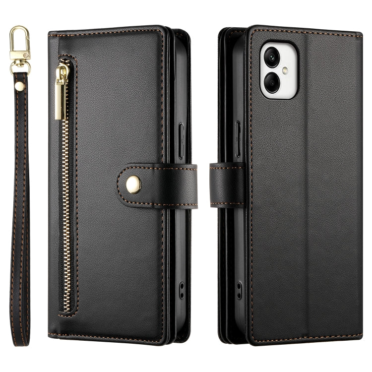 For Samsung Galaxy A05 Nine Card-slot Zipper Wallet Bag Leather Phone Case