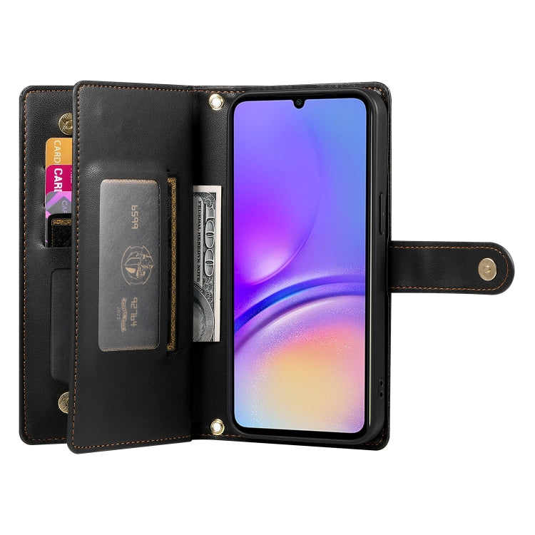 For Samsung Galaxy A05 Nine Card-slot Zipper Wallet Bag Leather Phone Case