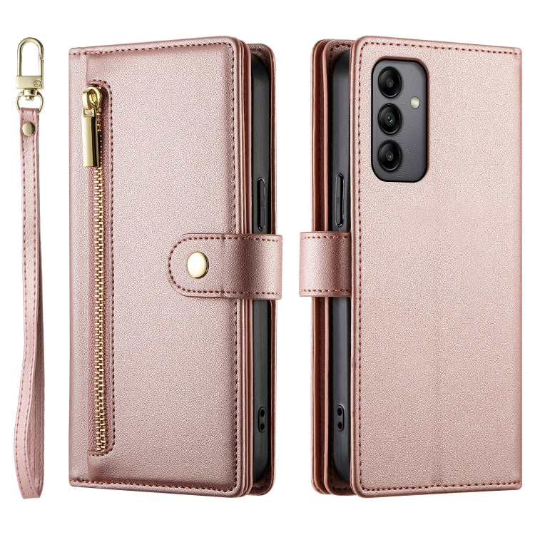 For Samsung Galaxy A05s Nine Card-slot Zipper Wallet Bag Leather Phone Case