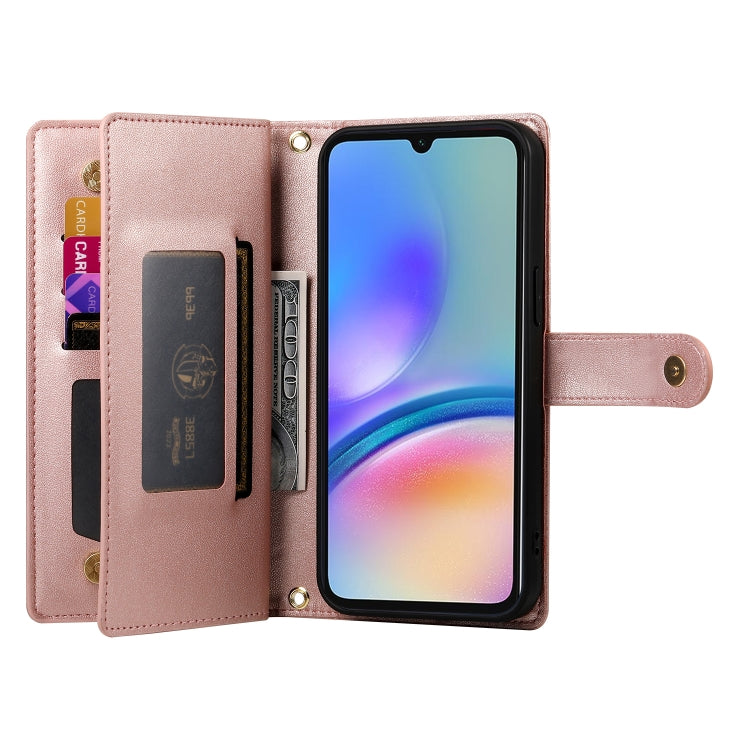 For Samsung Galaxy A05s Nine Card-slot Zipper Wallet Bag Leather Phone Case
