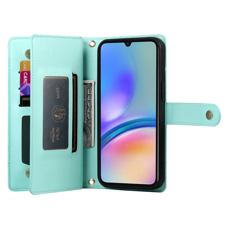 For Samsung Galaxy A05s Nine Card-slot Zipper Wallet Bag Leather Phone Case