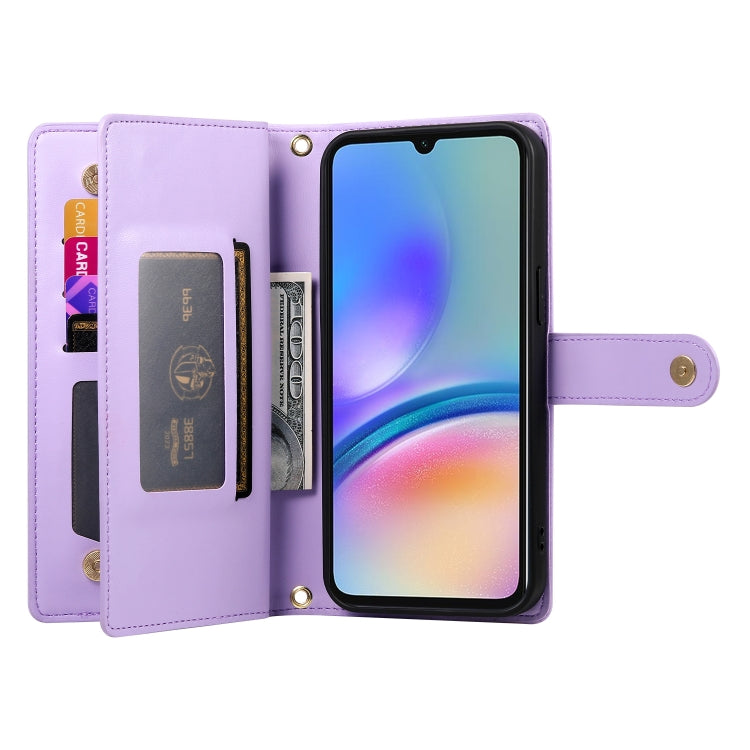 For Samsung Galaxy A05s Nine Card-slot Zipper Wallet Bag Leather Phone Case