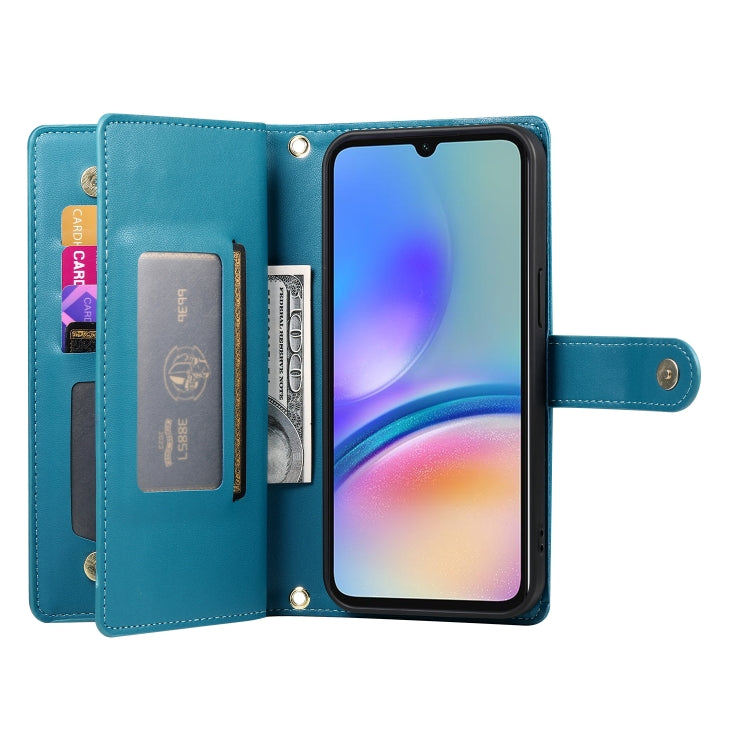 For Samsung Galaxy A05s Nine Card-slot Zipper Wallet Bag Leather Phone Case