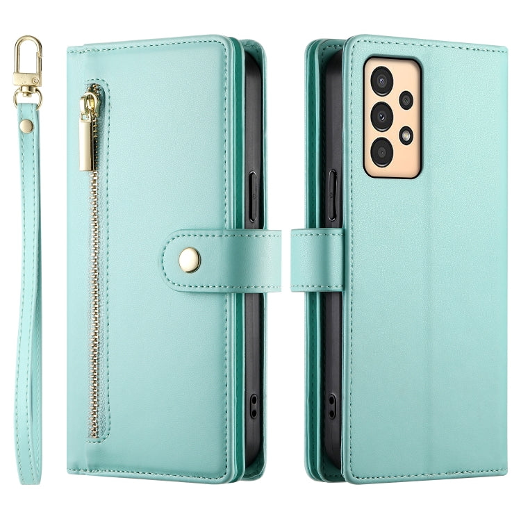 For Samsung Galaxy A13 5G / 4G Nine Card-slot Zipper Wallet Bag Leather Phone Case