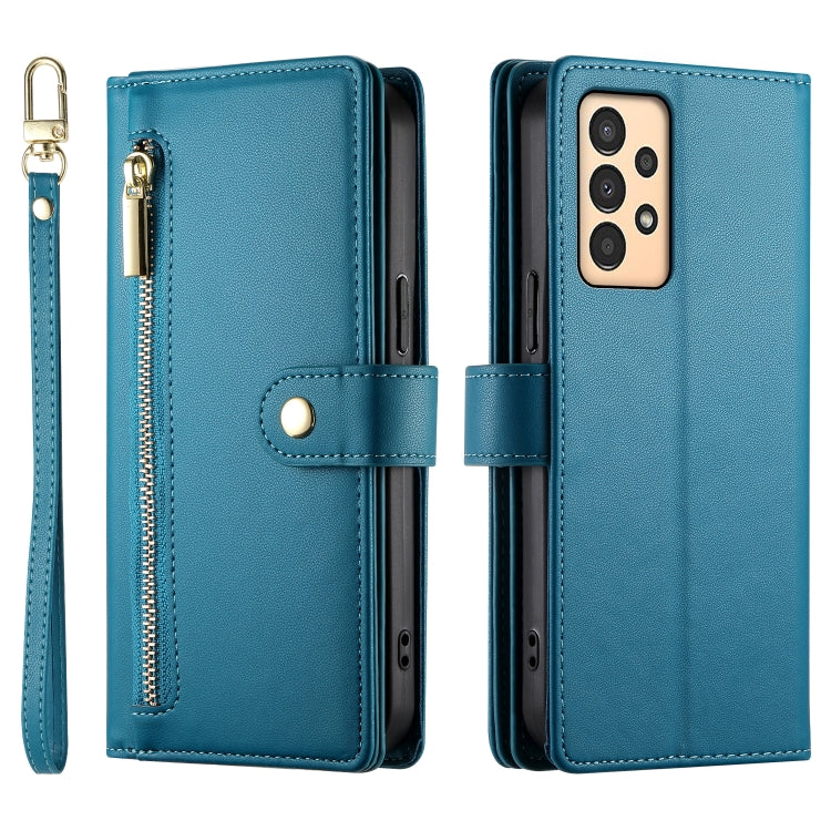 For Samsung Galaxy A04s / A04 / M13 Nine Card-slot Zipper Wallet Bag Leather Phone Case