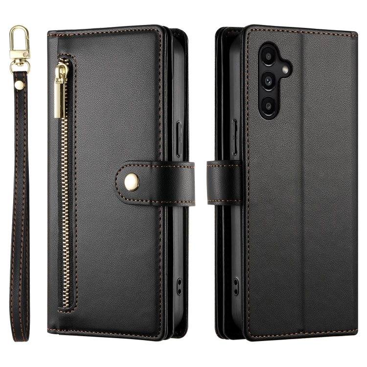 For Samsung Galaxy A15 Nine Card-slot Zipper Wallet Bag Leather Phone Case