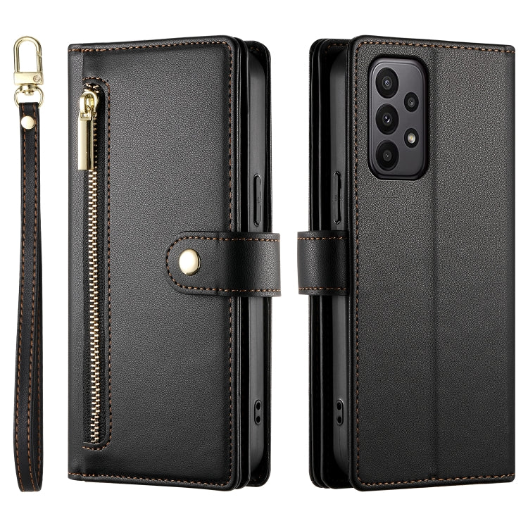 For Samsung Galaxy A23 5G / 4G Nine Card-slot Zipper Wallet Bag Leather Phone Case