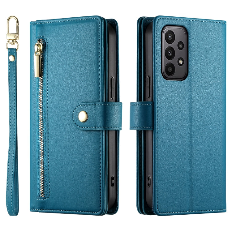 For Samsung Galaxy A23 5G / 4G Nine Card-slot Zipper Wallet Bag Leather Phone Case