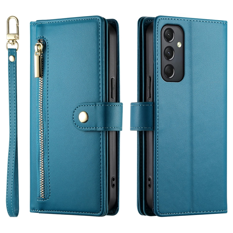 For Samsung Galaxy A24 4G Nine Card-slot Zipper Wallet Bag Leather Phone Case