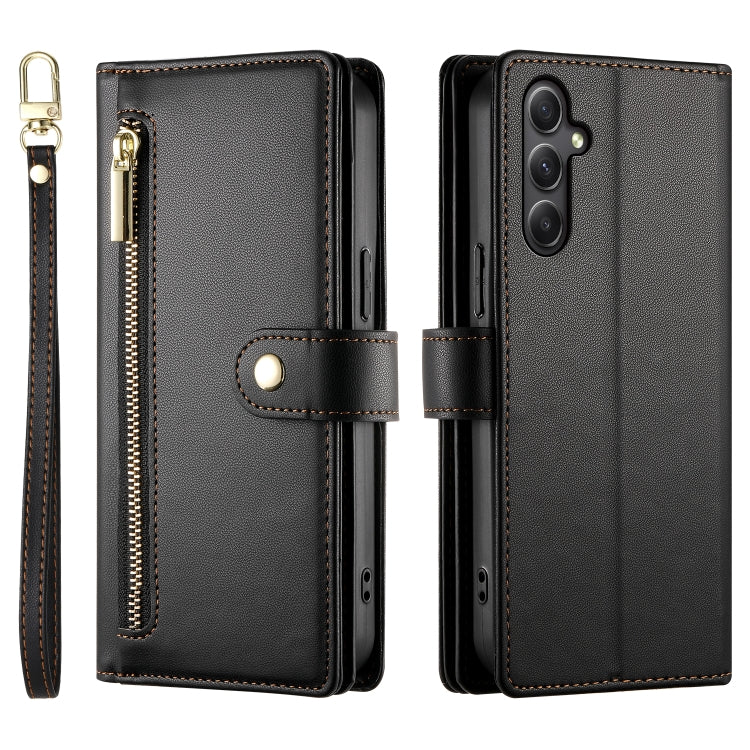 For Samsung Galaxy A34 5G Nine Card-slot Zipper Wallet Bag Leather Phone Case