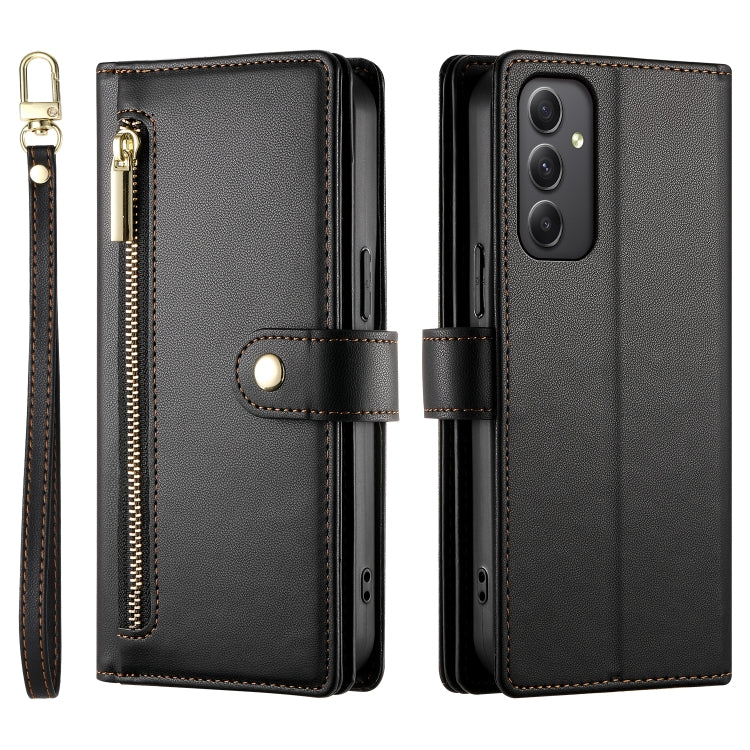 For Samsung Galaxy A35 Nine Card-slot Zipper Wallet Bag Leather Phone Case