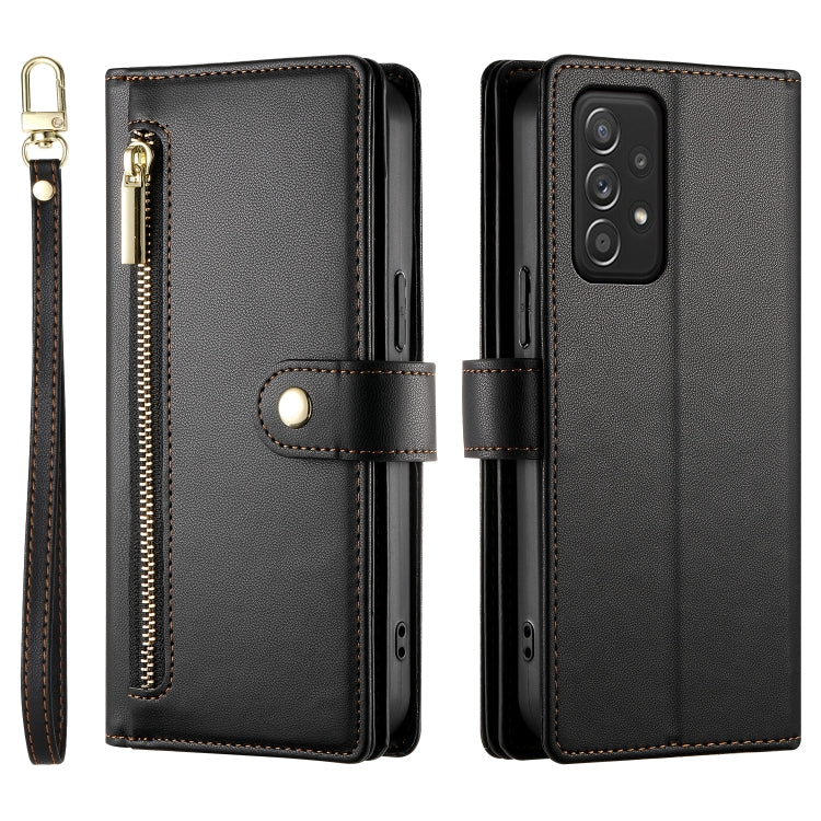 For Samsung Galaxy A52 5G / 4G / A52s Nine Card-slot Zipper Wallet Bag Leather Phone Case