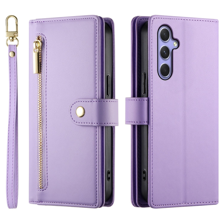 For Samsung Galaxy A54 5G Nine Card-slot Zipper Wallet Bag Leather Phone Case