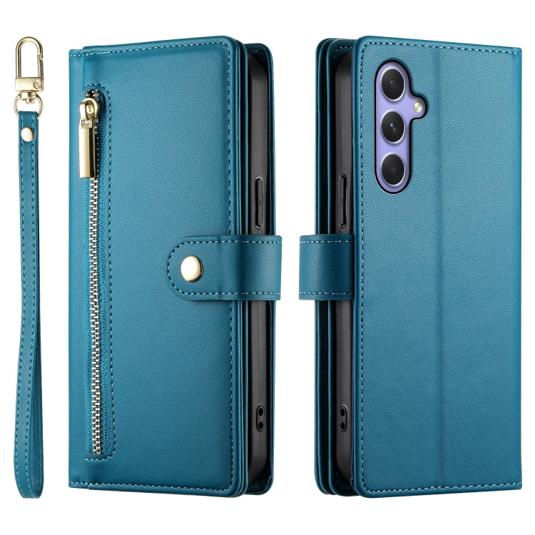 For Samsung Galaxy A54 5G Nine Card-slot Zipper Wallet Bag Leather Phone Case
