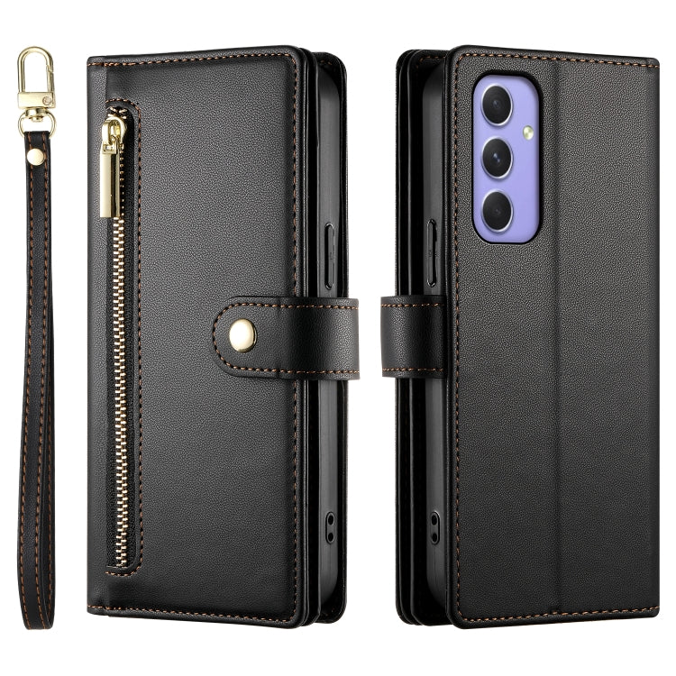 For Samsung Galaxy A55 Nine Card-slot Zipper Wallet Bag Leather Phone Case