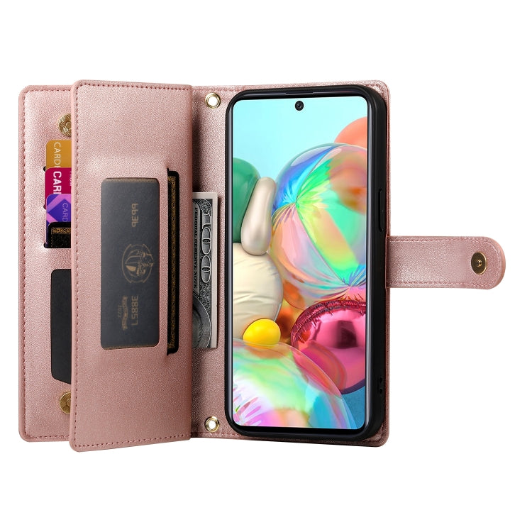 For Samsung Galaxy A71 4G Nine Card-slot Zipper Wallet Bag Leather Phone Case