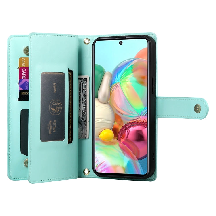 For Samsung Galaxy A71 4G Nine Card-slot Zipper Wallet Bag Leather Phone Case