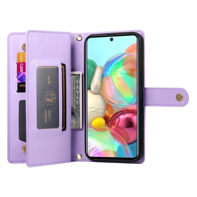 For Samsung Galaxy A71 4G Nine Card-slot Zipper Wallet Bag Leather Phone Case