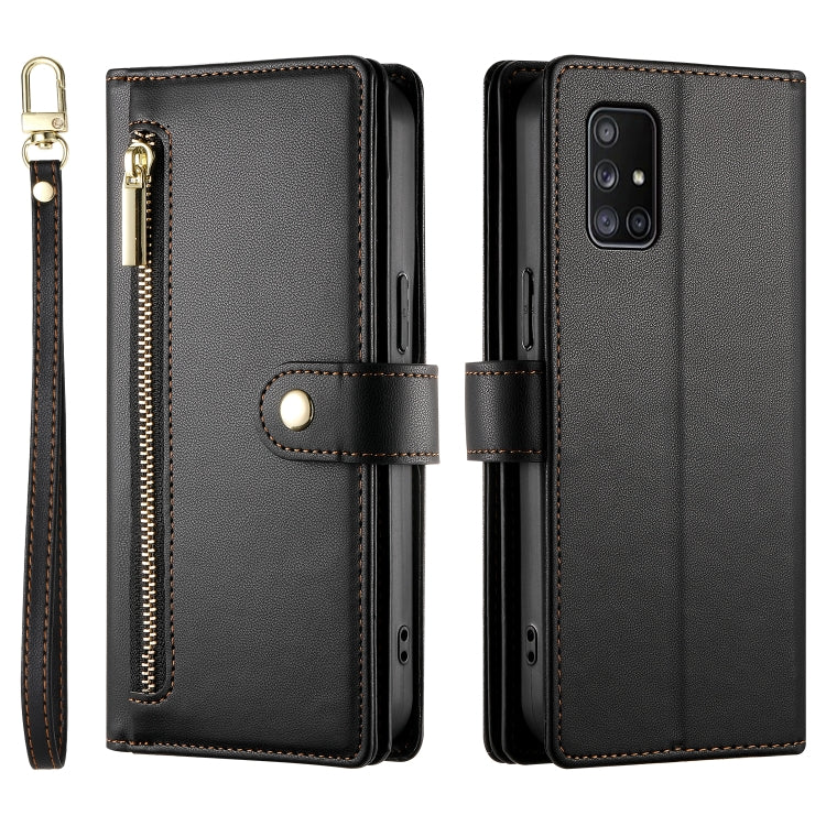 For Samsung Galaxy A71 4G Nine Card-slot Zipper Wallet Bag Leather Phone Case