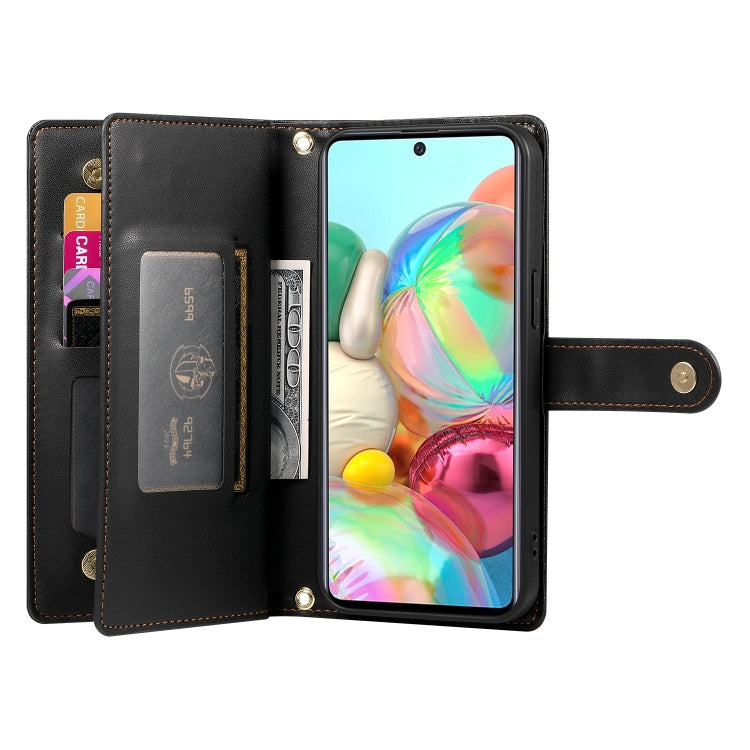 For Samsung Galaxy A71 4G Nine Card-slot Zipper Wallet Bag Leather Phone Case