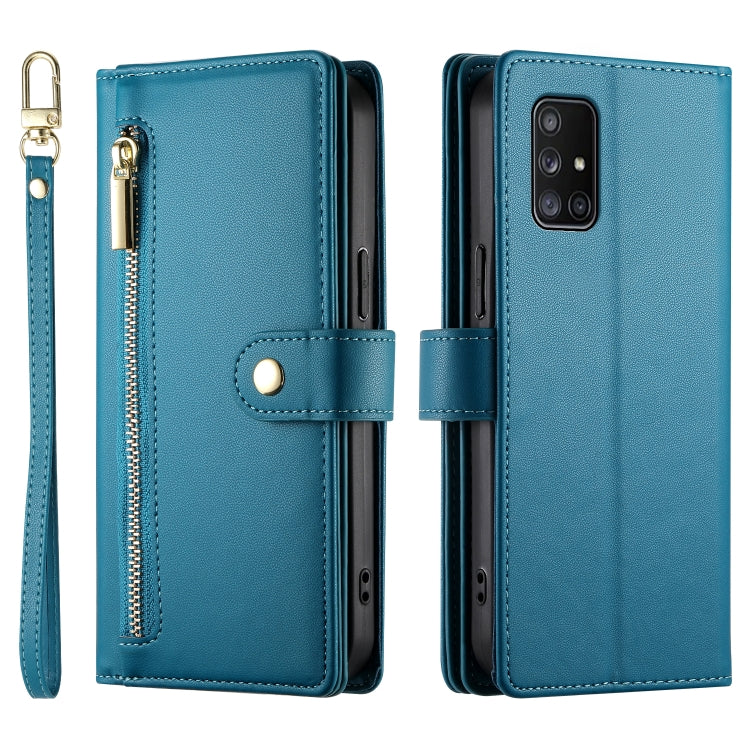 For Samsung Galaxy A71 4G Nine Card-slot Zipper Wallet Bag Leather Phone Case