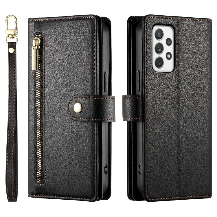 For Samsung Galaxy A72 5G / 4G Nine Card-slot Zipper Wallet Bag Leather Phone Case