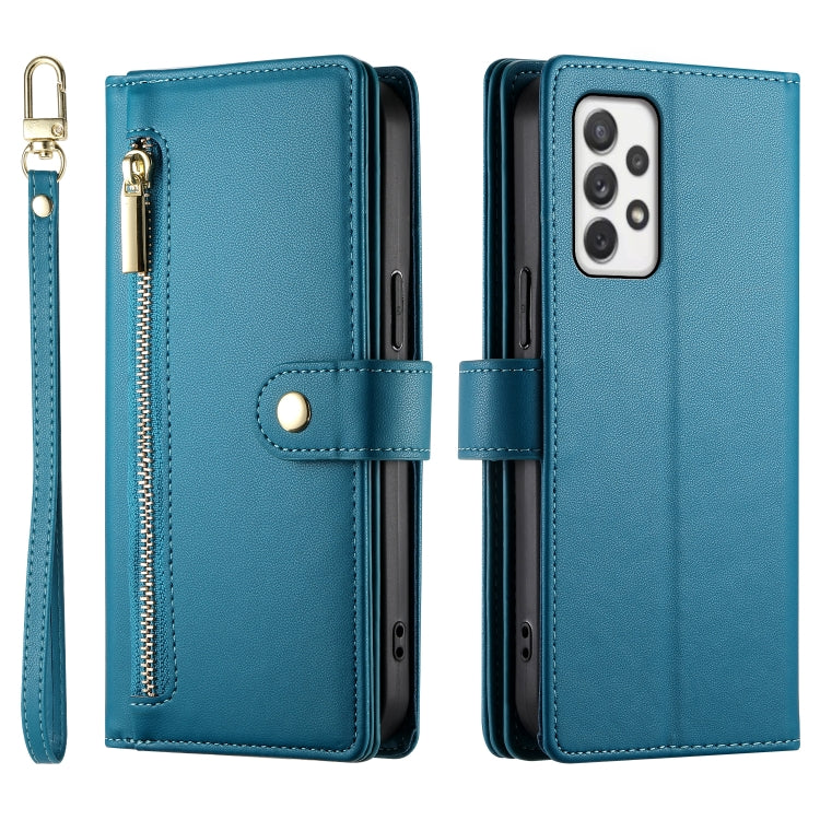 For Samsung Galaxy A72 5G / 4G Nine Card-slot Zipper Wallet Bag Leather Phone Case