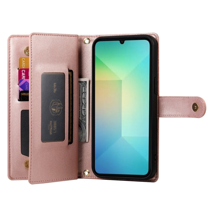 For Samsung Galaxy A06 / A07 4G Nine Card-slot Zipper Wallet Bag Leather Phone Case