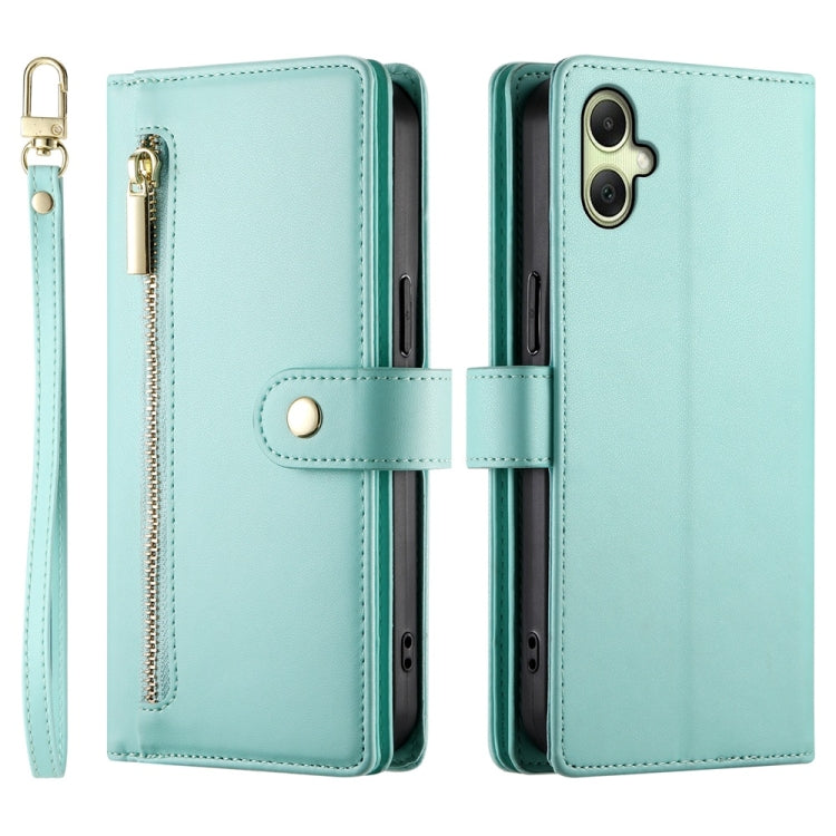 For Samsung Galaxy A06 / A07 4G Nine Card-slot Zipper Wallet Bag Leather Phone Case