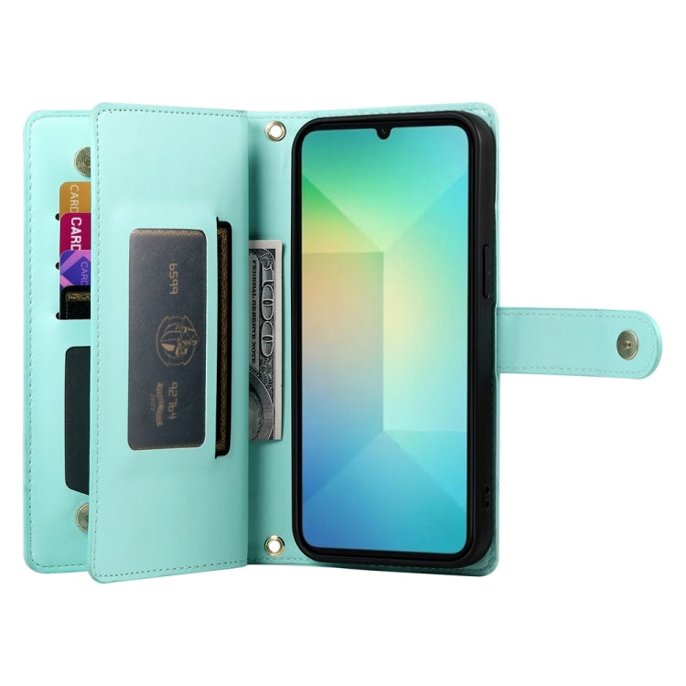 For Samsung Galaxy A06 / A07 4G Nine Card-slot Zipper Wallet Bag Leather Phone Case