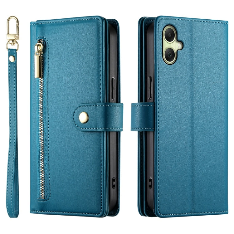 For Samsung Galaxy A06 / A07 4G Nine Card-slot Zipper Wallet Bag Leather Phone Case
