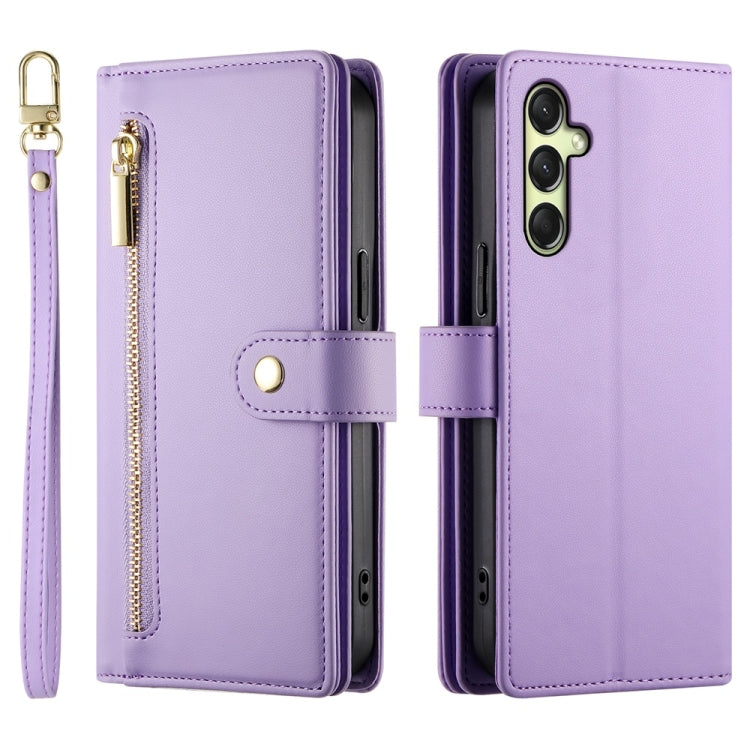 For Samsung Galaxy A16 Nine Card-slot Zipper Wallet Bag Leather Phone Case