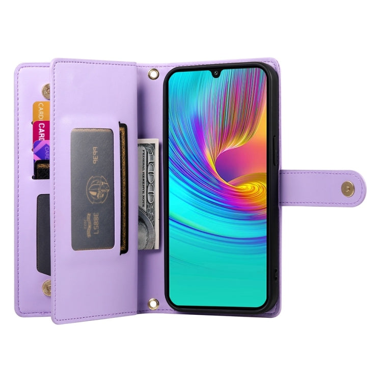 For Samsung Galaxy A16 Nine Card-slot Zipper Wallet Bag Leather Phone Case