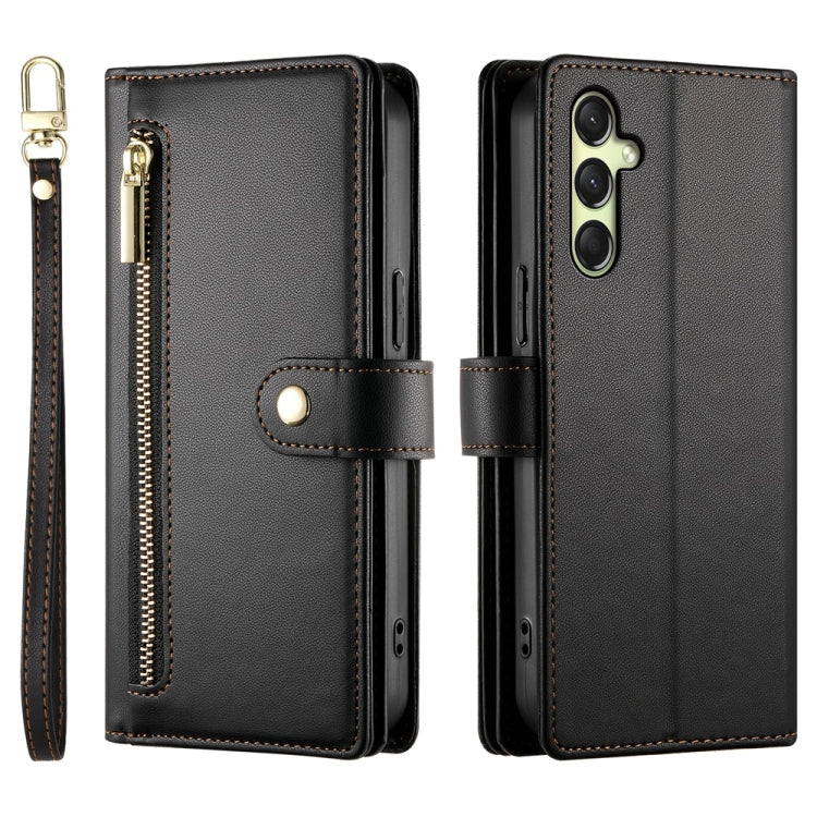 For Samsung Galaxy A16 Nine Card-slot Zipper Wallet Bag Leather Phone Case